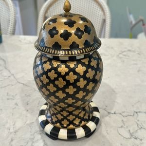 Mackenzie-Childs Pedestal Urn Ginger Jar